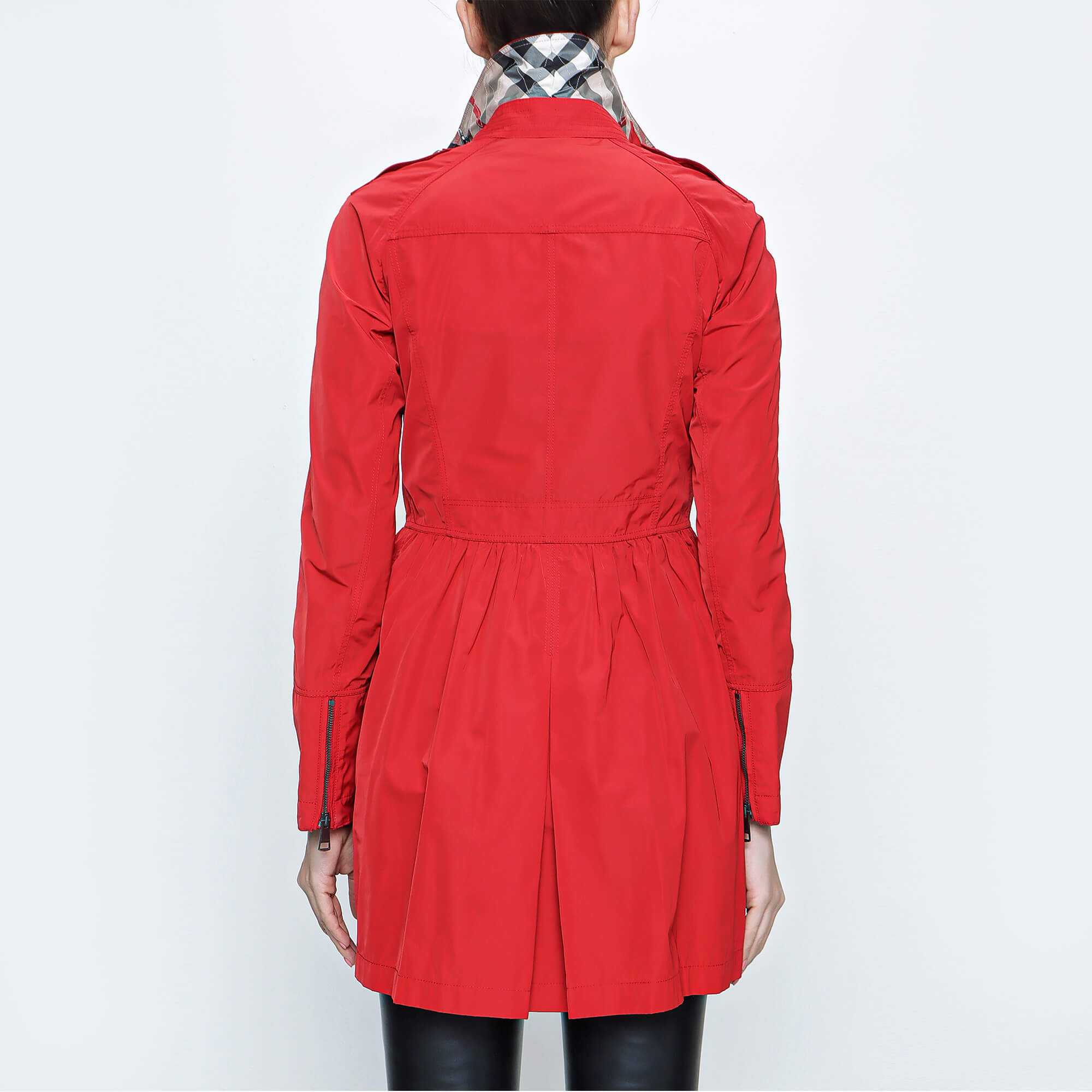 Burberry - Red Polyester Trenchcoat 